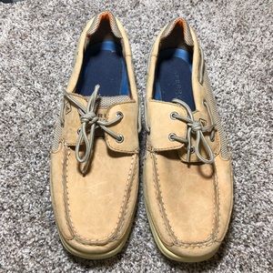 Sperry Top Siders Tan Lanyard 2-Eye Boat Shoe